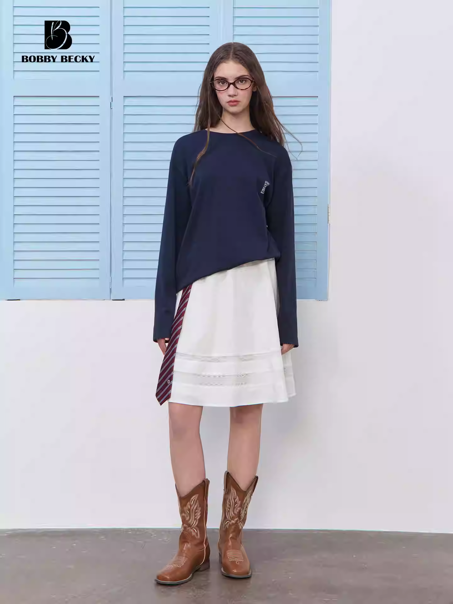 Cotton off-the-shoulder lace printed casual cool oversized long-sleeve T-shirt
